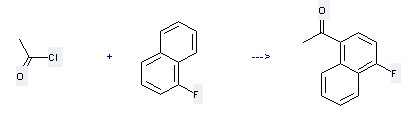 Ethanone,1-(4-fluoro-1-naphthalenyl)- can be obtained by 1-Fluoro-naphthalene and Acetyl chloride